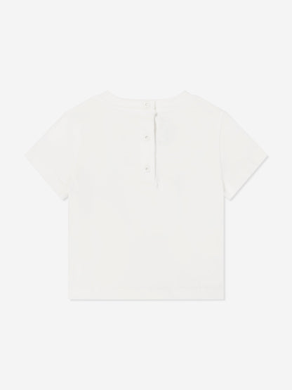 Fendi Baby Girls Logo T-Shirt in White