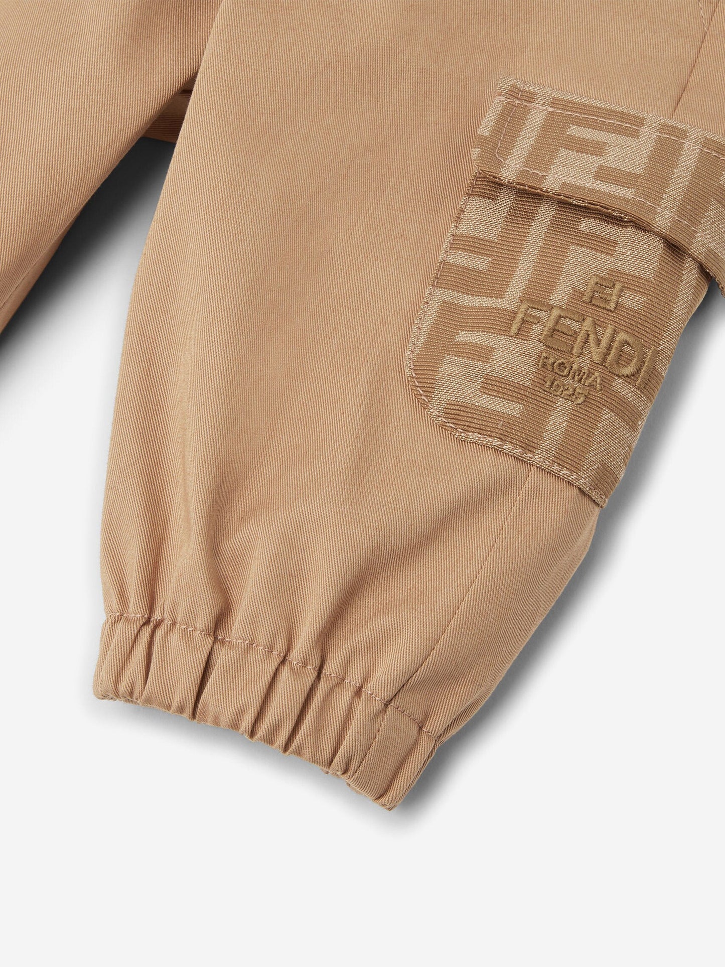 Fendi Baby Boys FF Pocket Trousers in Beige