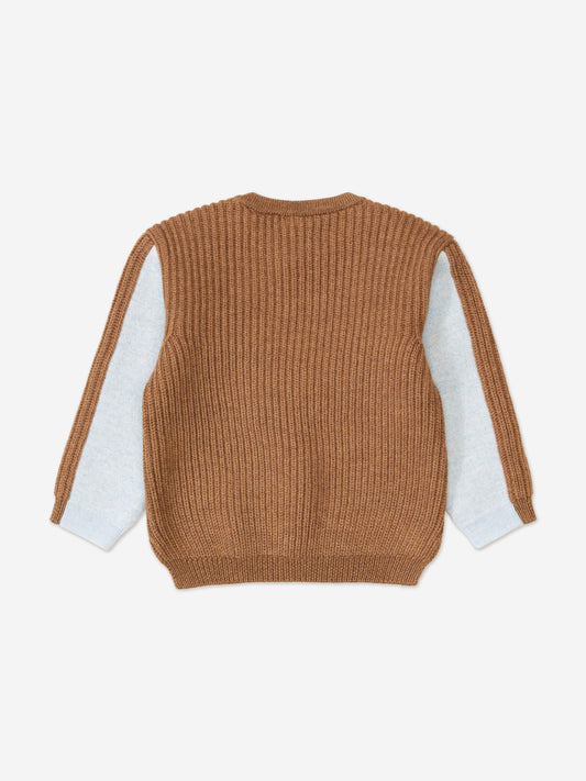Fendi Baby Wool Knit Squirrel Jumper in Brown