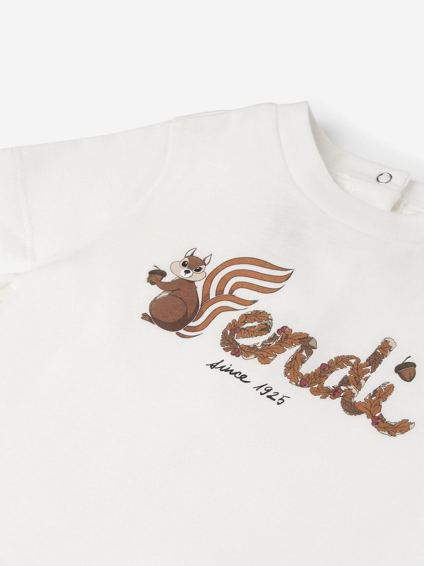 Fendi Baby Squirrel Logo T-Shirt in White