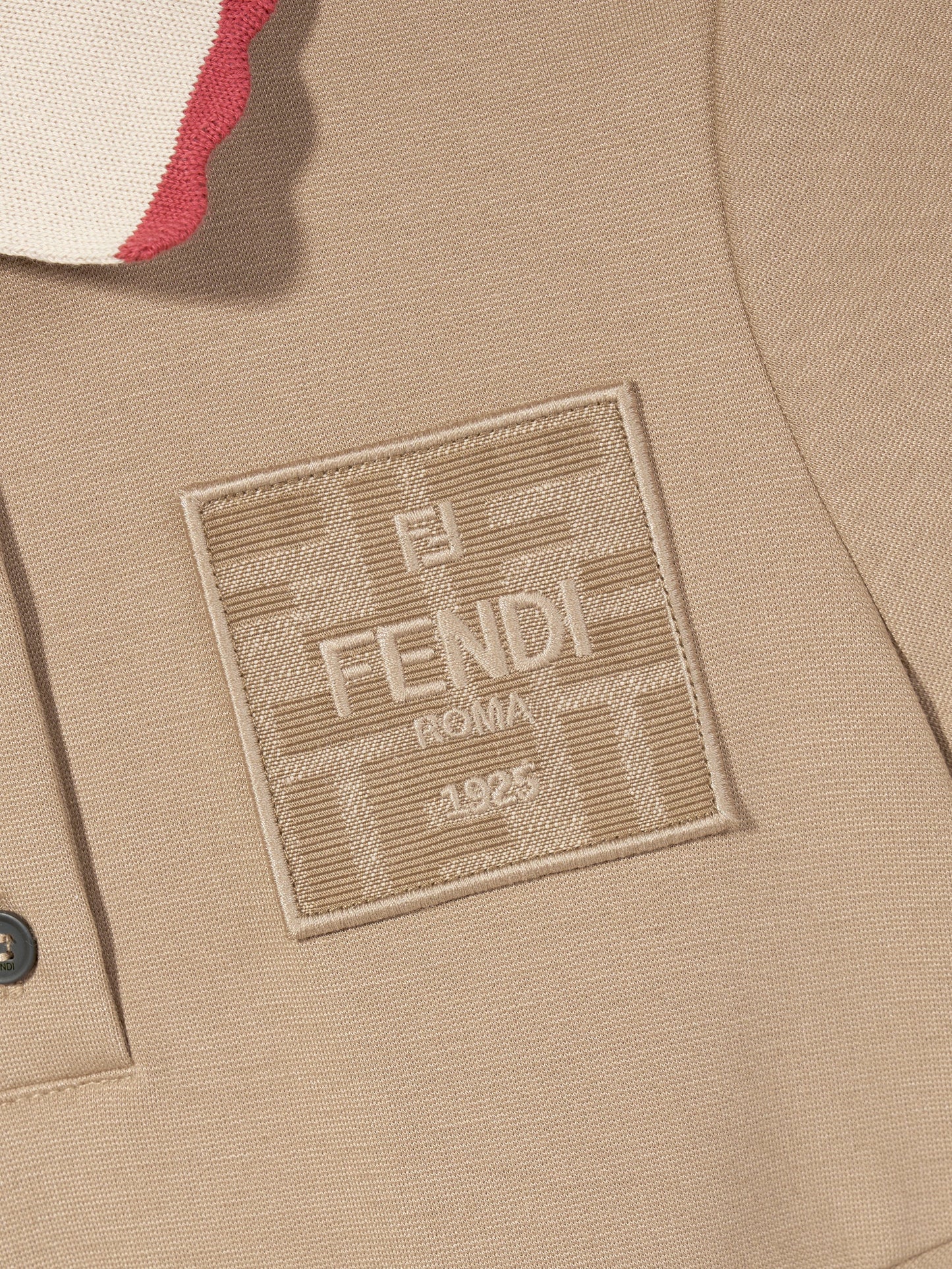 Fendi Girls Punto Milano Dress in Beige