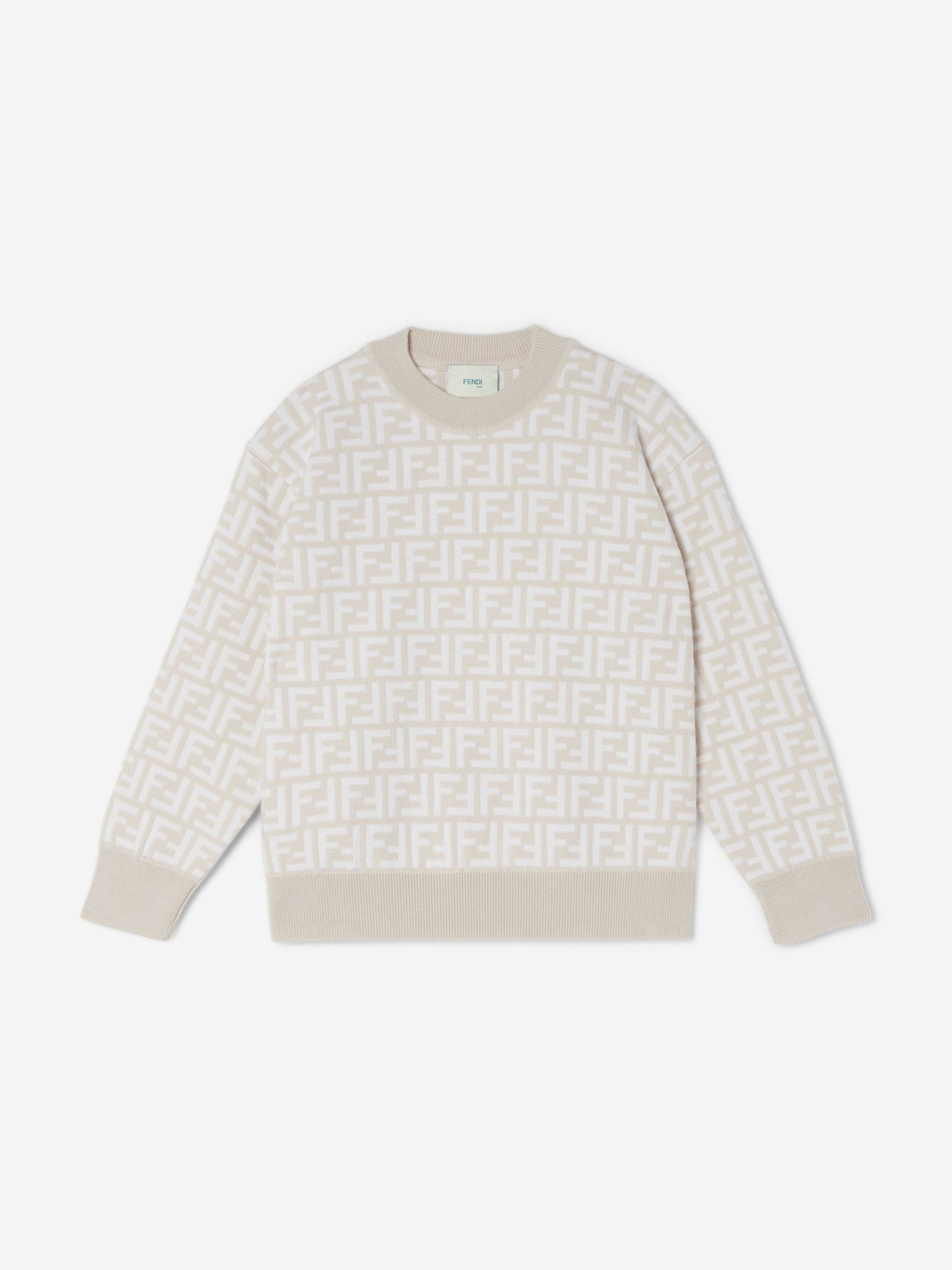 Fendi Kids FF Knitted Jumper in Grey