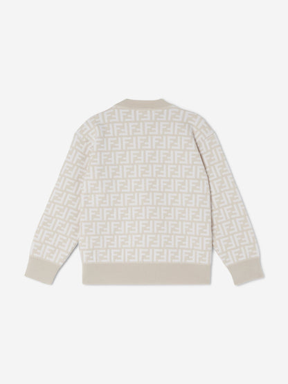 Fendi Kids FF Knitted Jumper in Grey