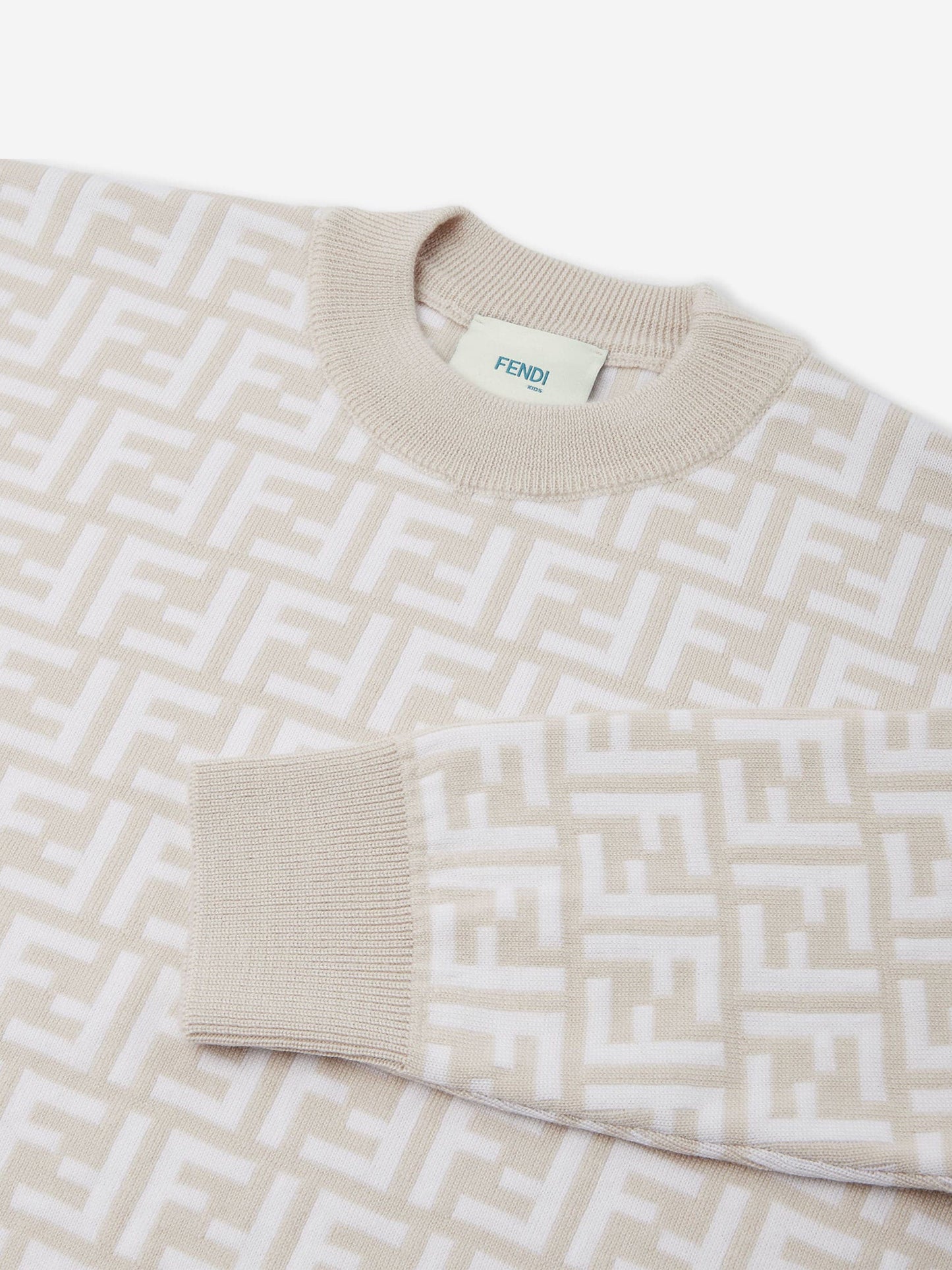 Fendi Kids FF Knitted Jumper in Grey