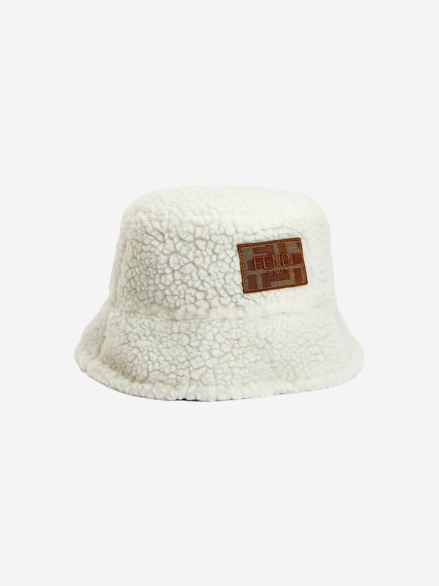 Fendi Kids Reversible Roma Bucket Hat in Brown
