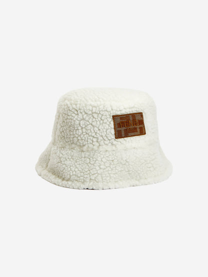 Fendi Kids Reversible Roma Bucket Hat in Brown