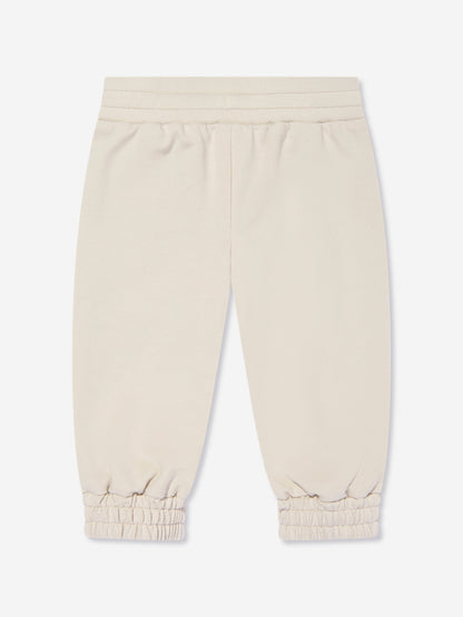 Fendi Baby FF Logo Reversible Joggers in Brown