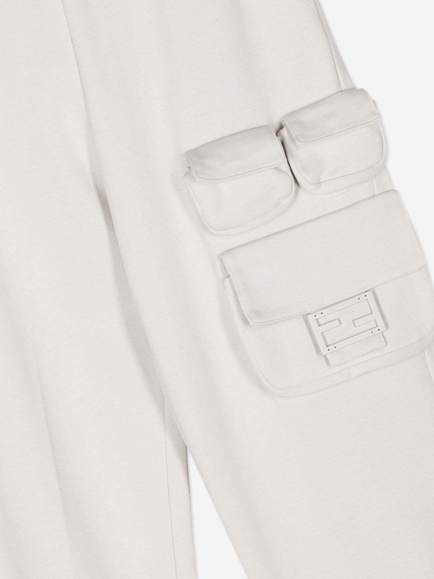 Fendi Boys Caro Joggers in Ivory