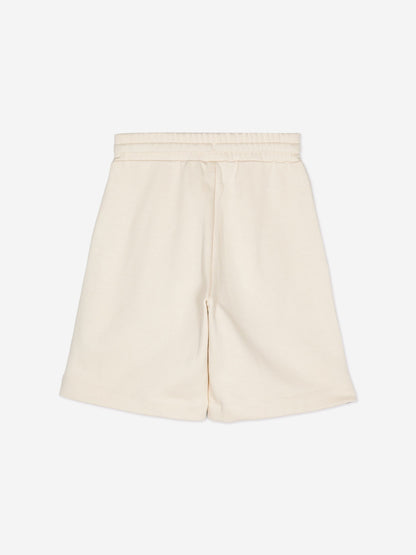 Fendi Boys Logo Bermuda Shorts in Beige