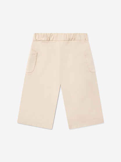Fendi Baby Girls Stretch Gabardine Trousers in Beige