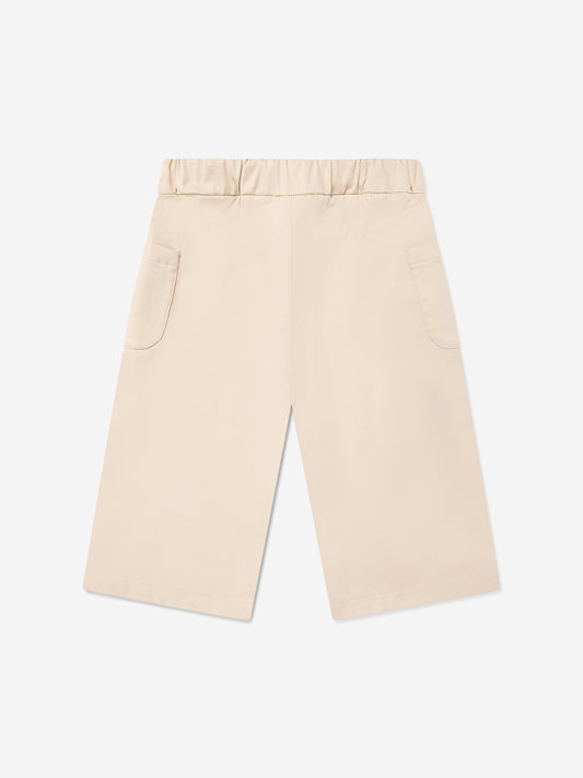 Fendi Baby Girls Stretch Gabardine Trousers in Beige