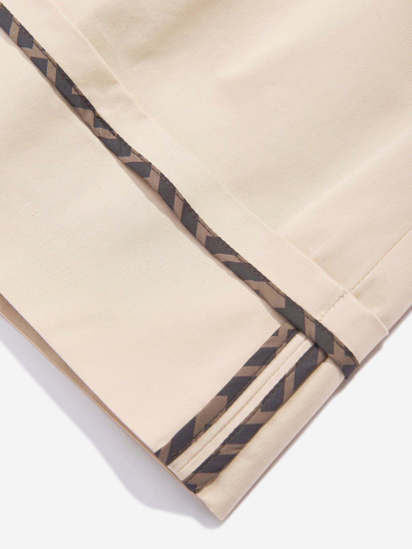 Fendi Girls Stretch Gabardine Trousers in Beige