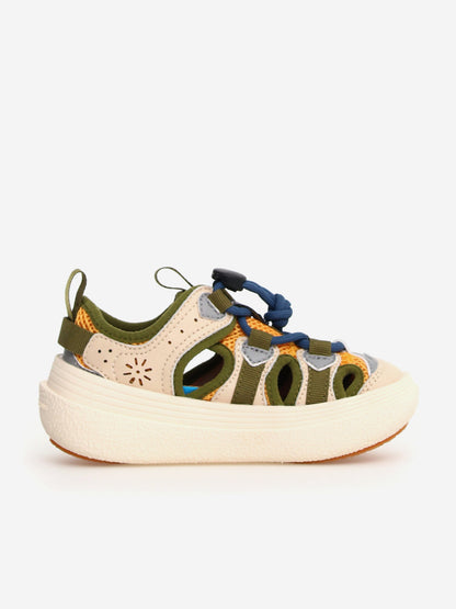 Flower Mountain Kids Chomei Tech Sandals in Beige