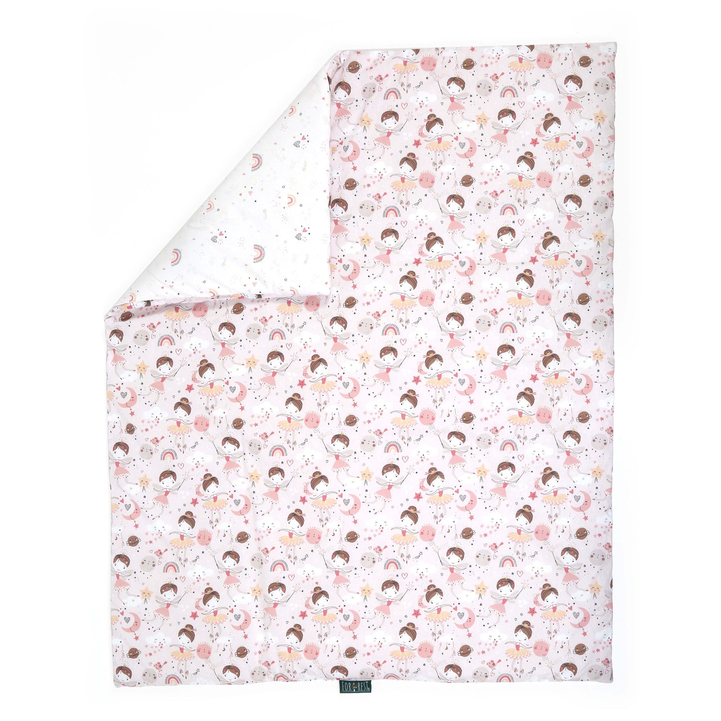 Fairy Organic Cotton Toddler 3 Piece All-in-One 4.0 Tog Quilt Bedding Set with Bumper