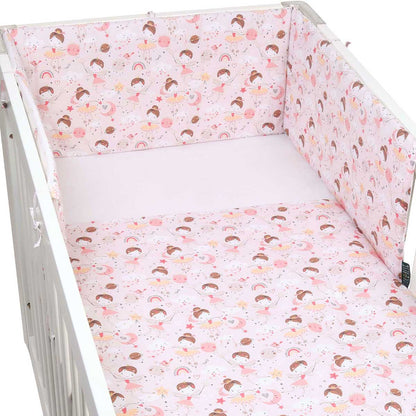 Fairy Organic Cotton Toddler 3 Piece All-in-One 4.0 Tog Quilt Bedding Set with Bumper