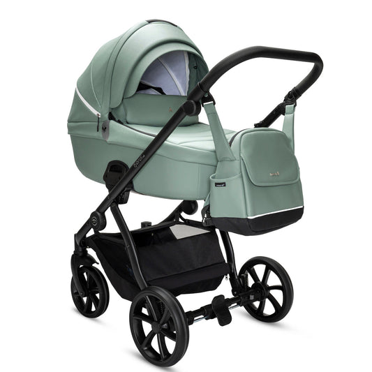 Noordi Fjordi V2 Leather 2in1 Pushchair with ThermoCot™ Carrycot, Sage