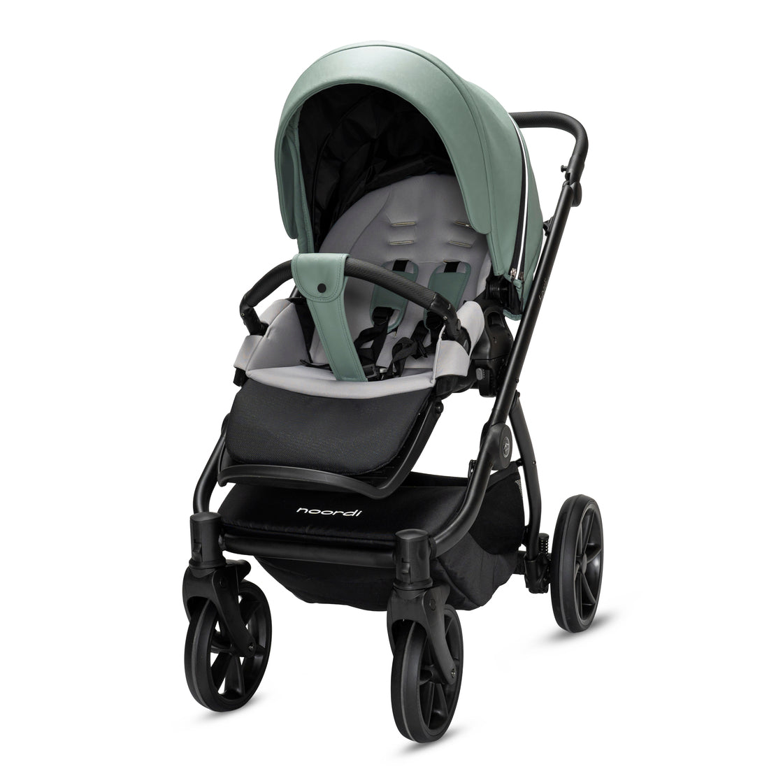 Noordi Fjordi V2 Leather 2in1 Pushchair with ThermoCot™ Carrycot, Sage