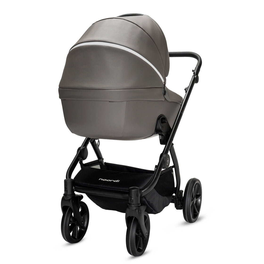Noordi Fjordi V2 Leather 2in1 Pushchair with ThermoCot™ Carrycot, Stone Grey