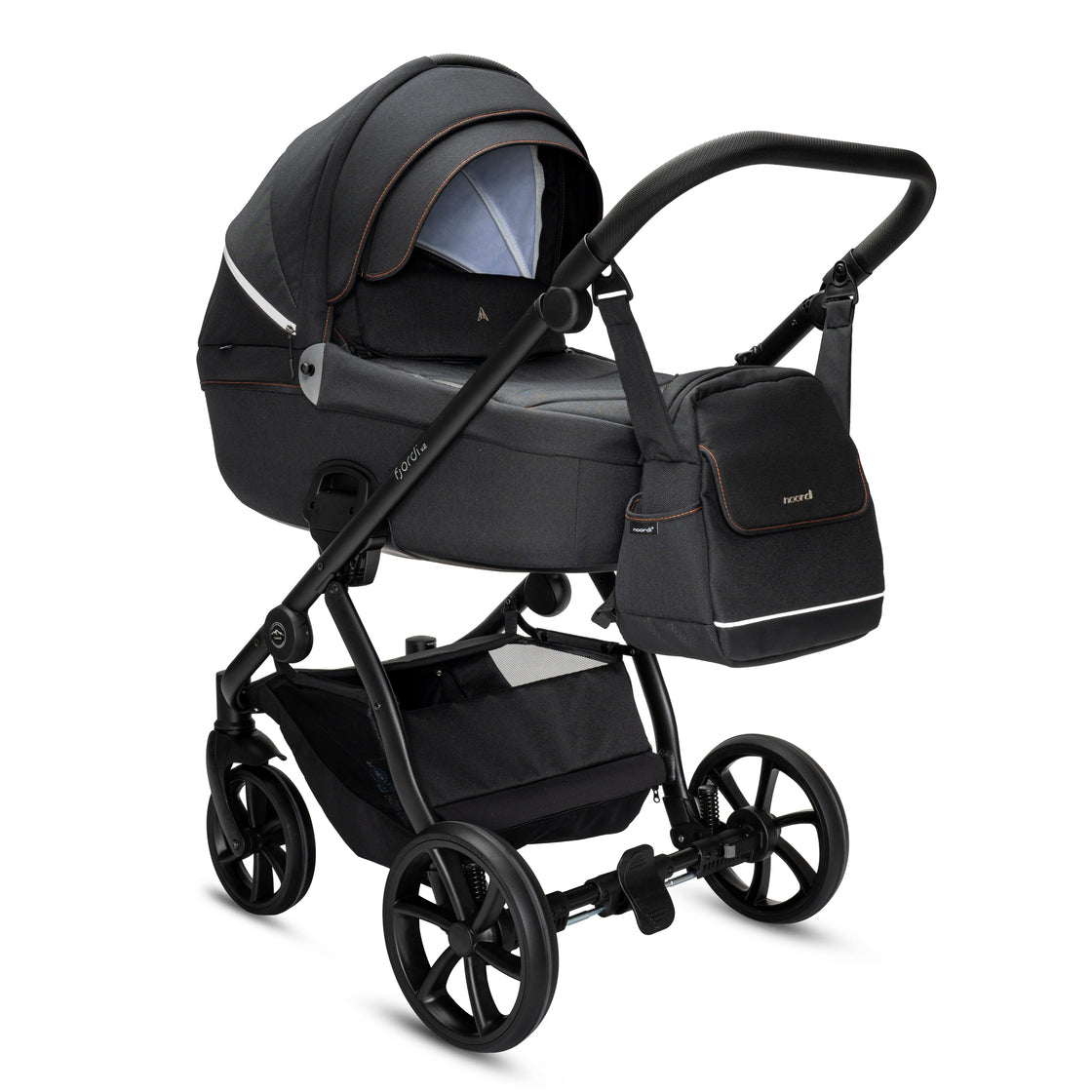 Noordi Fjordi V2 2in1 Pushchair with ThermoCot™ Carrycot, Voyager Black