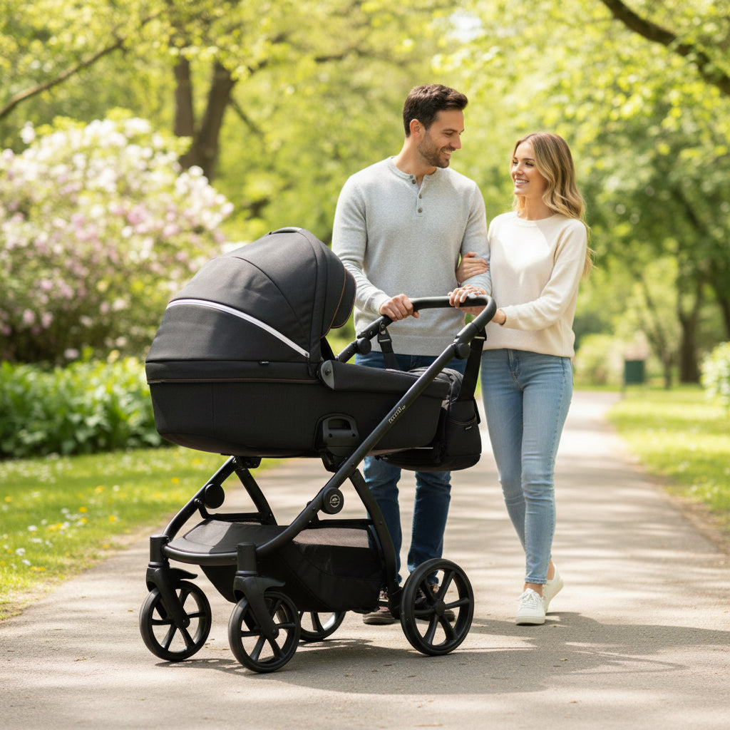 Noordi Fjordi V2 2in1 Pushchair with ThermoCot™ Carrycot, Voyager Black