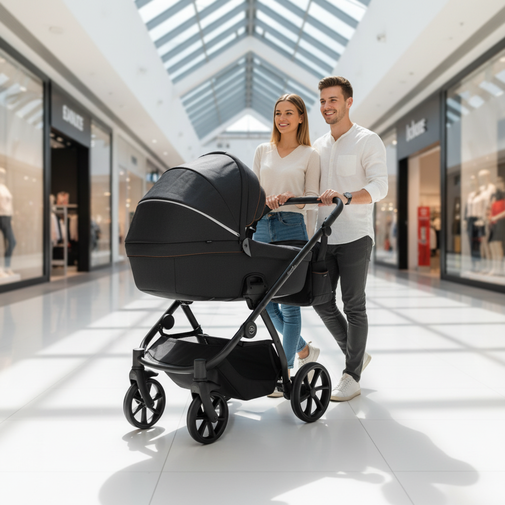 Noordi Fjordi V2 2in1 Pushchair with ThermoCot™ Carrycot, Voyager Black