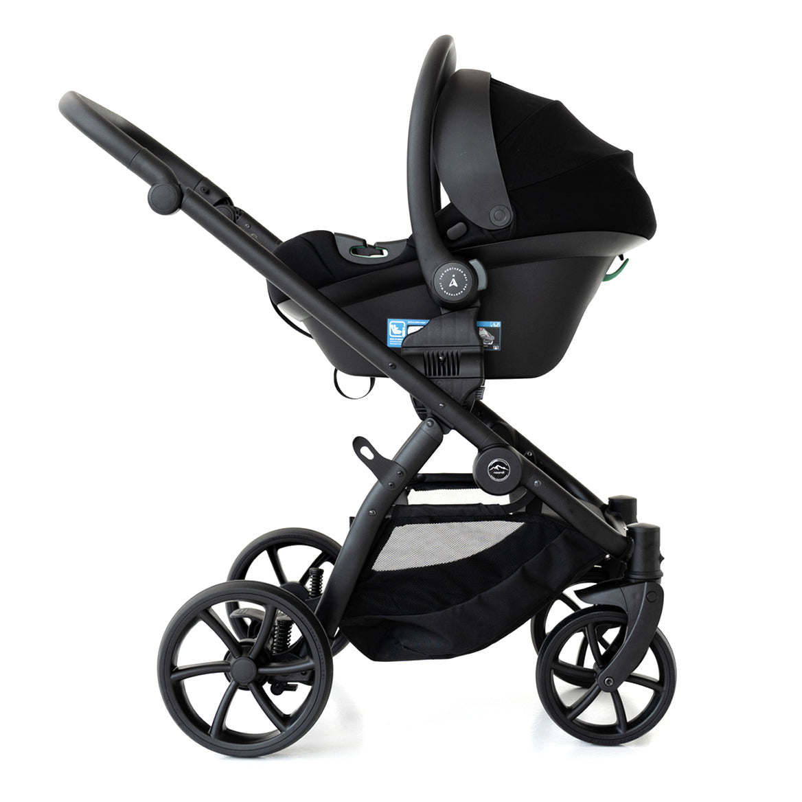 Noordi Fjordi V2 Leather 2in1 Pushchair with ThermoCot™ Carrycot, Sleet