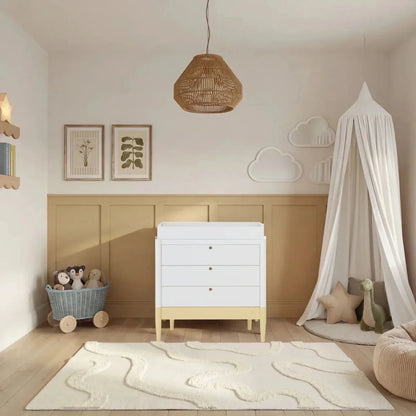 Gaia Baby Eos Dresser - Primrose Yellow/White