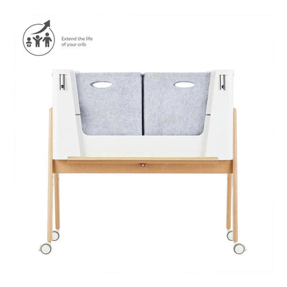 Gaia Baby Hera Bedside Crib² - White/Natural