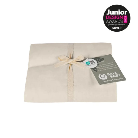 Gaia Baby Maia Muslin Fitted Cotsheets 70x140cm 2 Pack - Sand
