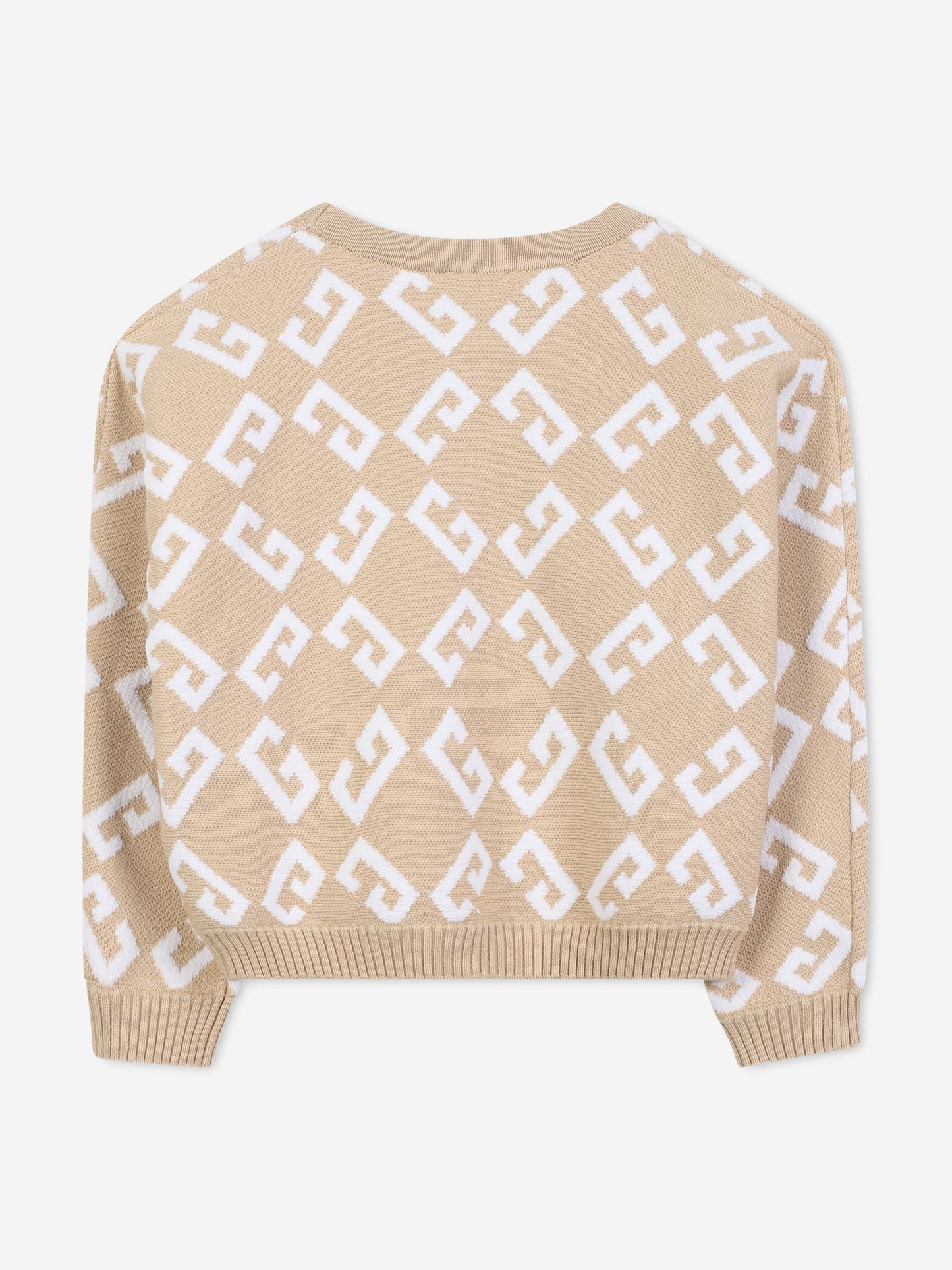Givenchy Girls 4G Knitted Cardigan in Beige