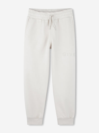 Givenchy Kids Logo Print Joggers in Beige