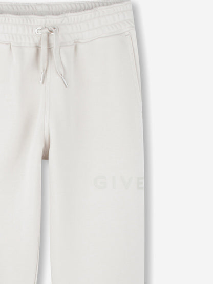 Givenchy Kids Logo Print Joggers in Beige
