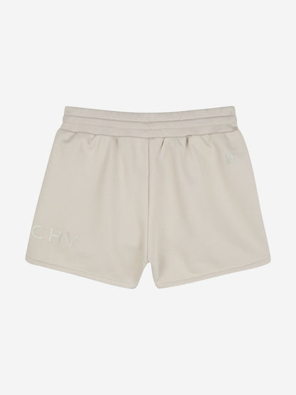 Givenchy Girls Logo Shorts in Beige