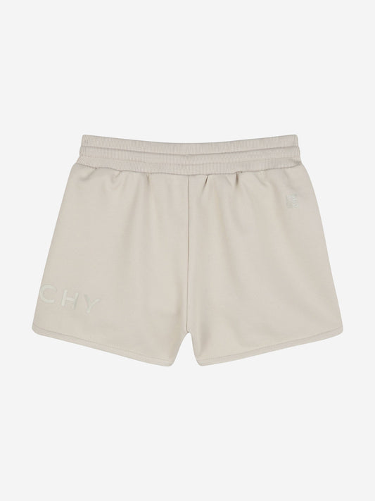 Givenchy Girls Logo Shorts in Beige