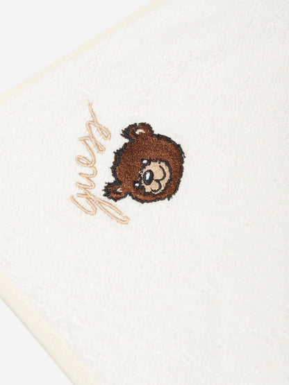 Guess Baby Bear Hooded Towel in Ivory (70cm)