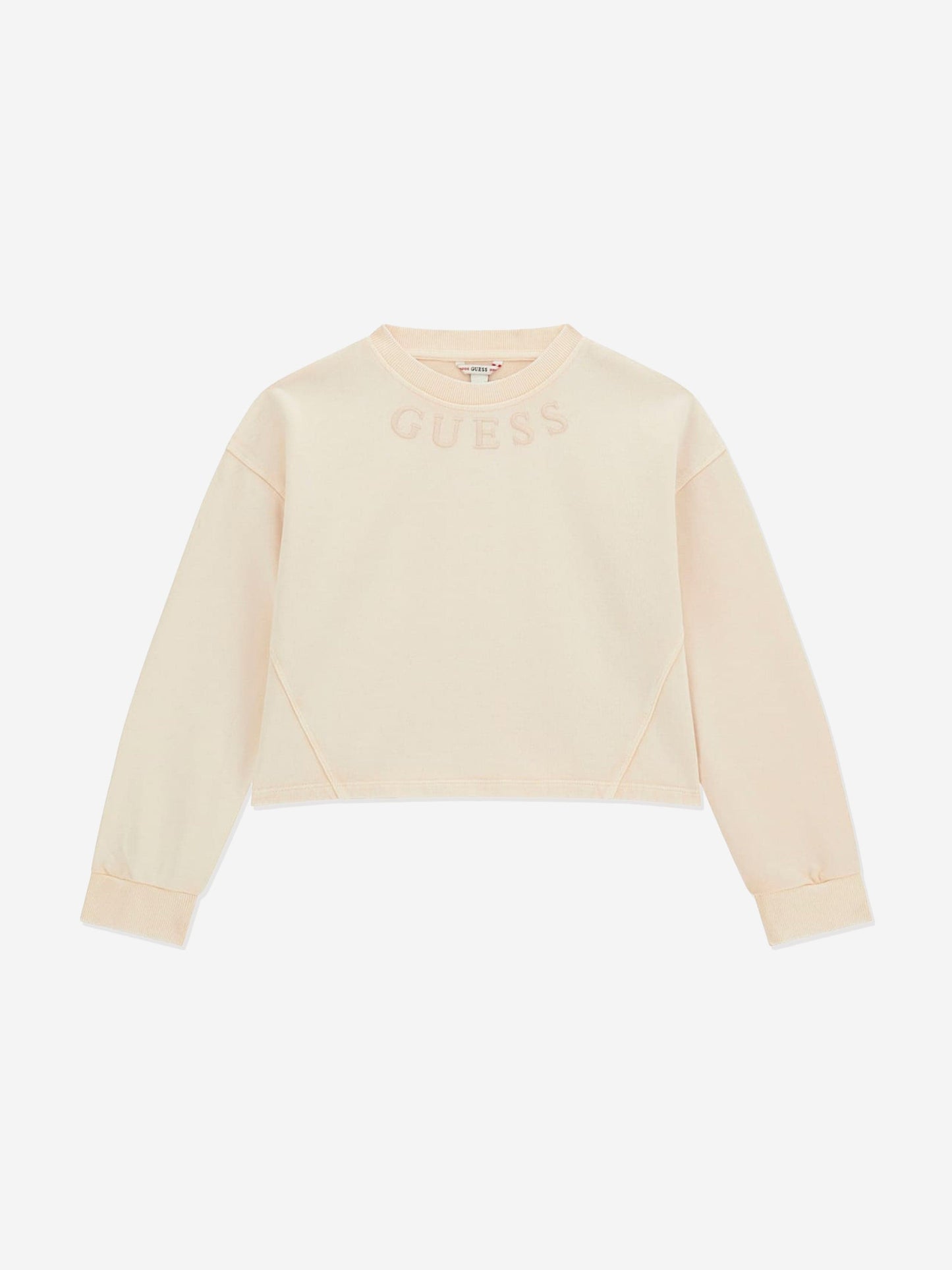 Guess Girls Oversized Logo Sweatshirt in Ivory