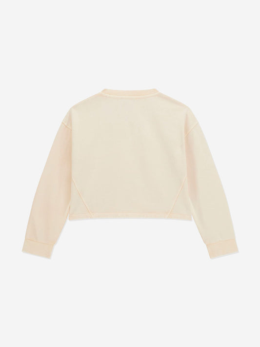 Guess Girls Oversized Logo Sweatshirt in Ivory