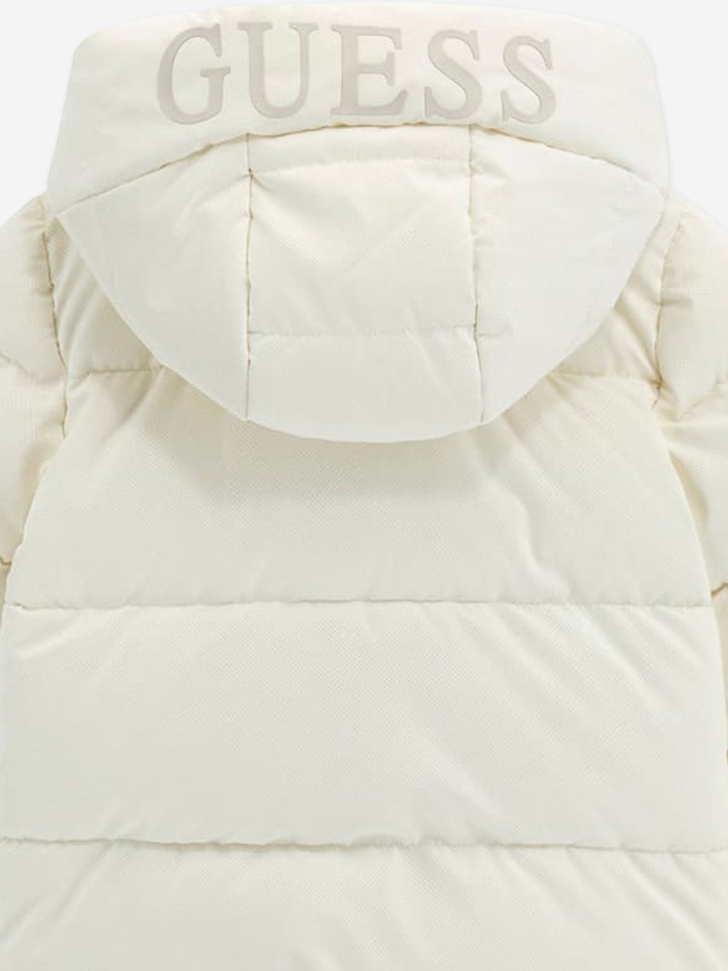 Guess Girls Hooded Puffer Jacket in Ivory