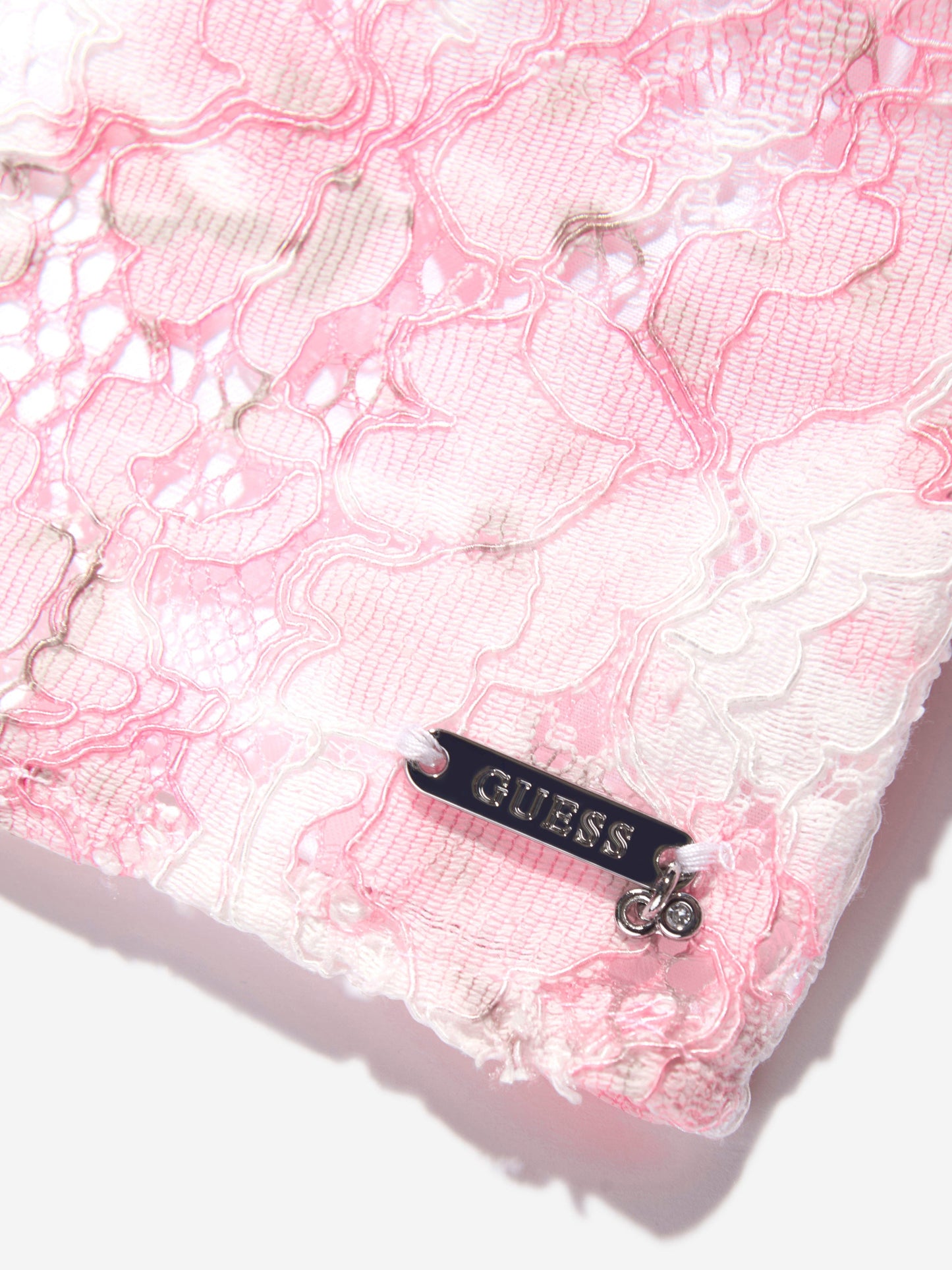 Guess Girls Cherry Blossom Lace Blouse in Pink