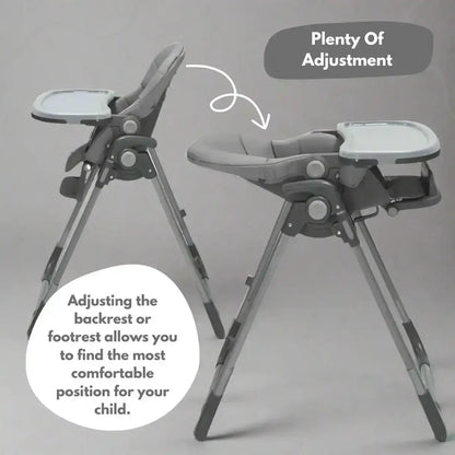 Flare Foldable High Chair - Grey