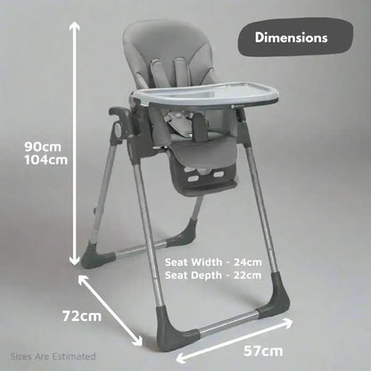 Flare Foldable High Chair - Grey