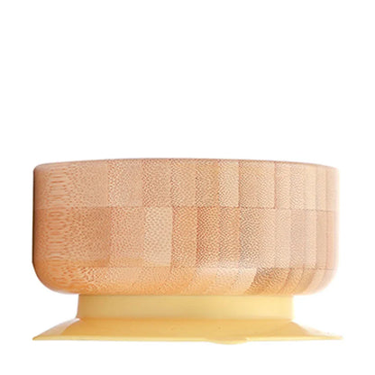 BOOMET Wooden Baby Bowl Set – Suction Plate with Fork & Spoon