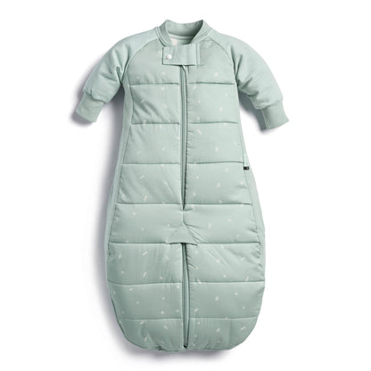 ergoPouch - Organic Winter Long Sleeved 2 in 1 Sleeping Suit Bag - Sage 2.5 TOG