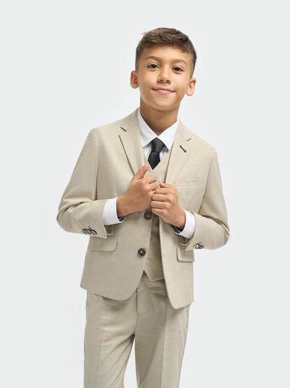 House Of Cavani Boys Hampton Suit in Beige