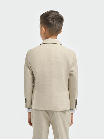 House Of Cavani Boys Hampton Suit in Beige