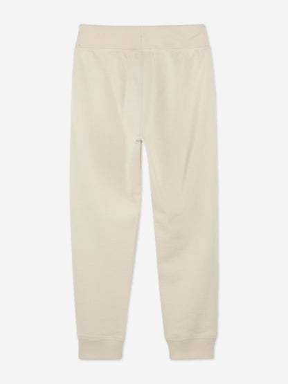 Hugo Boys Logo Print Joggers in Beige