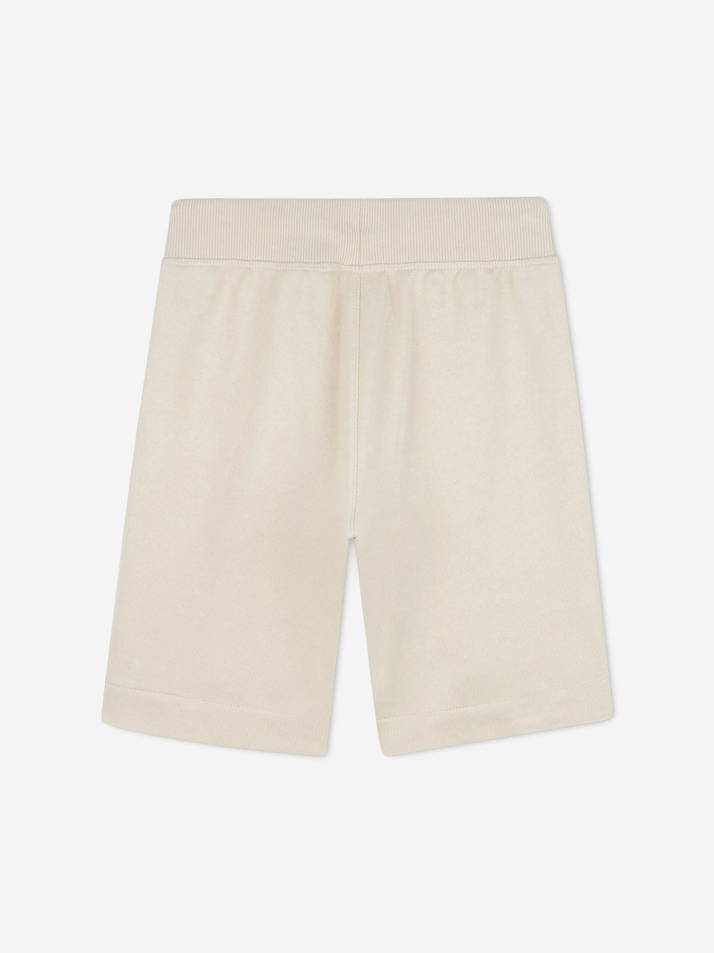 Hugo Boys Logo Print Bermuda Shorts in Beige