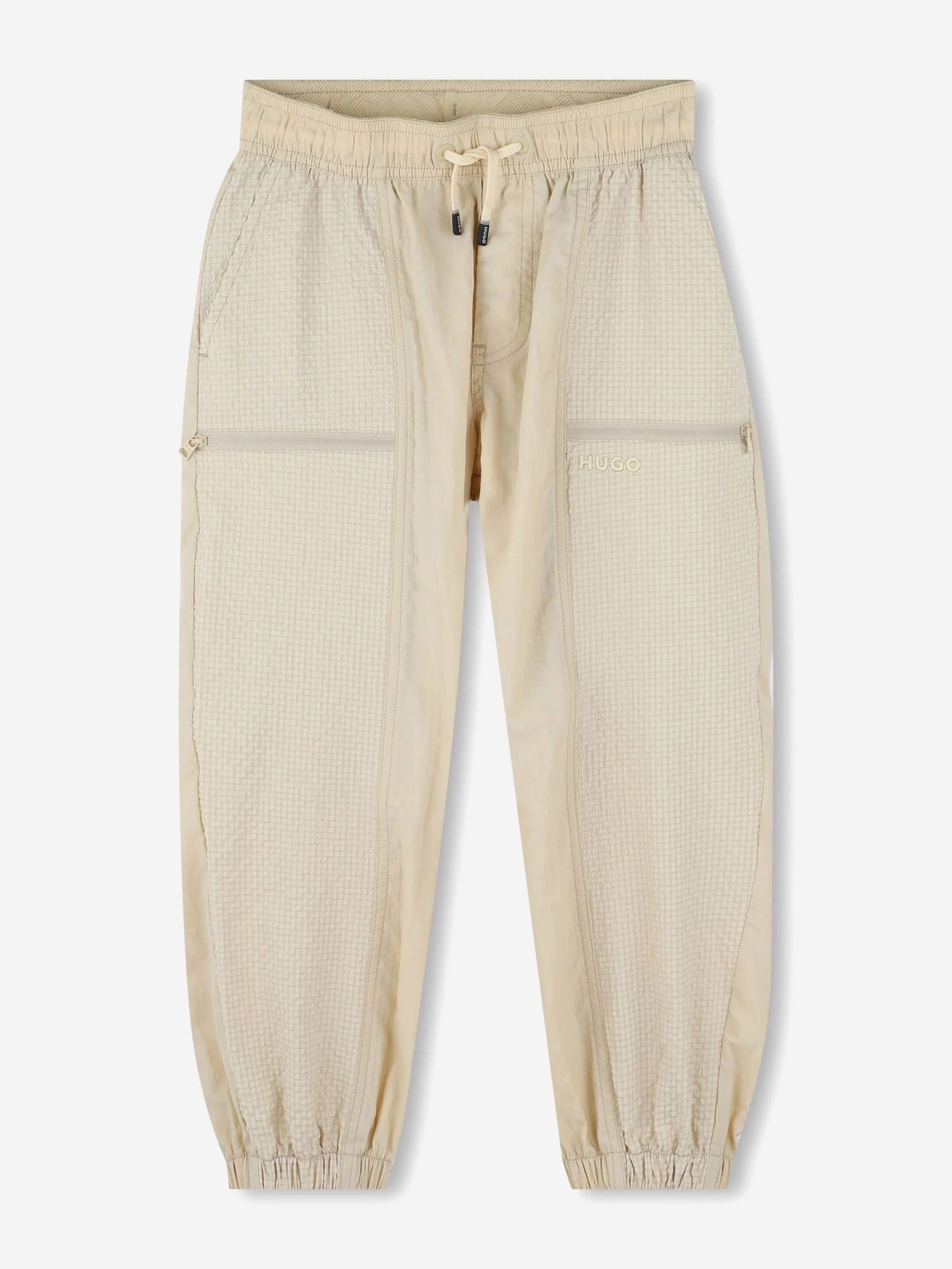 Hugo Boys Loose Track Trousers in Beige