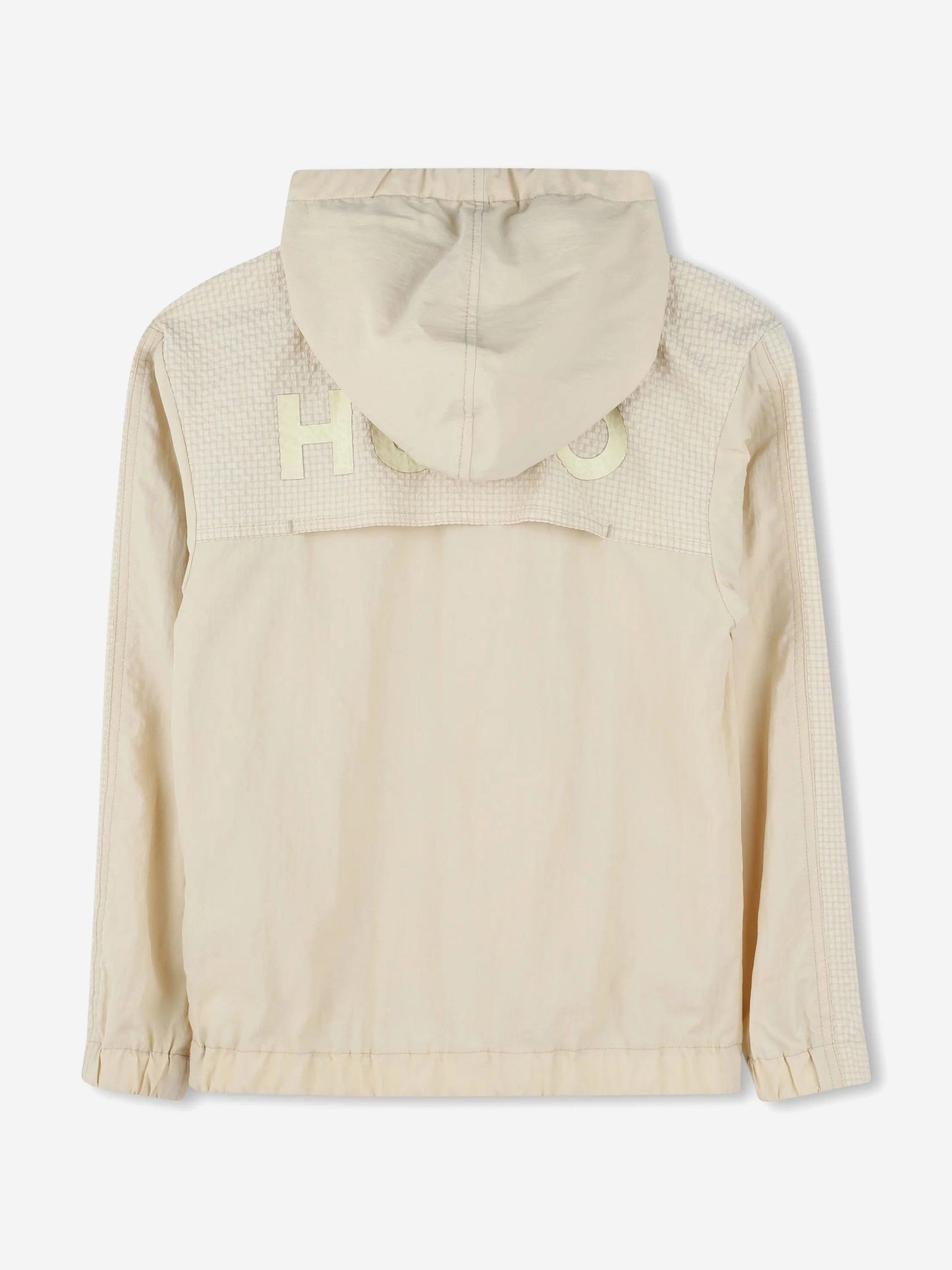 Hugo Boys Hooded Windbreaker in Beige