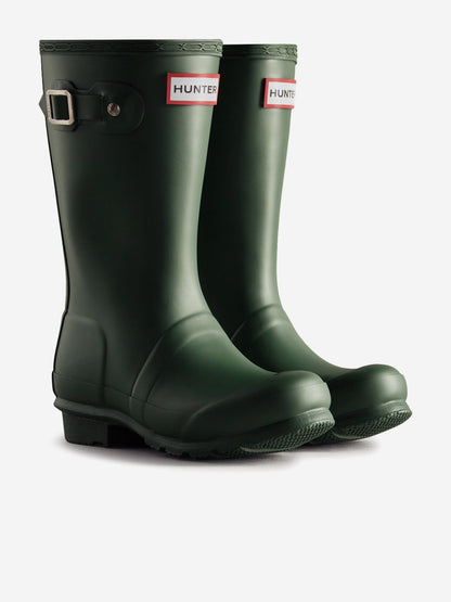 Hunter Kids Original Wellington Boots in Green